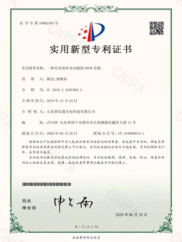 專(zhuān)利證書(shū)11